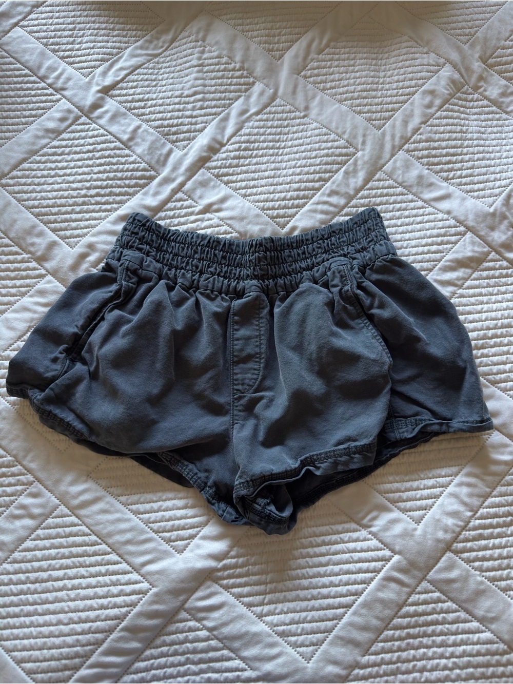 aerie Charcoal Gray High Waisted Relaxed Shorts